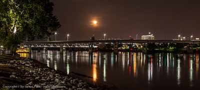 From the Arkansas River Trail at night  Little Rock, Arkansas